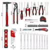 EINHELL-KWB E-Case -työkalusalkku muuttoon, 79 osaa (musta/punainen)