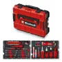 EINHELL-KWB E-Case -työkalusalkku muuttoon, 79 osaa (musta/punainen)