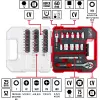 EINHELL-KWB hylsy- ja kärkisarja 1/4 tuuma 37 osaa L-CASE-laukussa