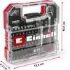 EINHELL-KWB hylsy- ja kärkisarja 1/4 tuuma 37 osaa L-CASE-laukussa