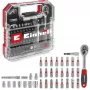 EINHELL-KWB hylsy- ja kärkisarja 1/4 tuuma 37 osaa L-CASE-laukussa
