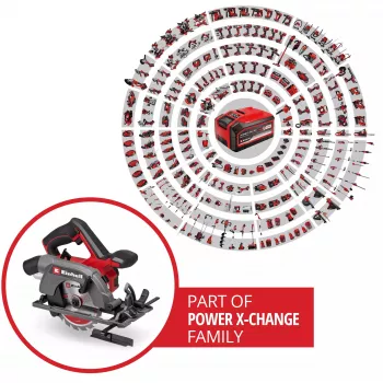 Einhell Power X-Change akkukäsisirkkeli TE-CS 18/150-2 Li-Solo, 18V (punainen/musta, ilman akkua ja laturia)