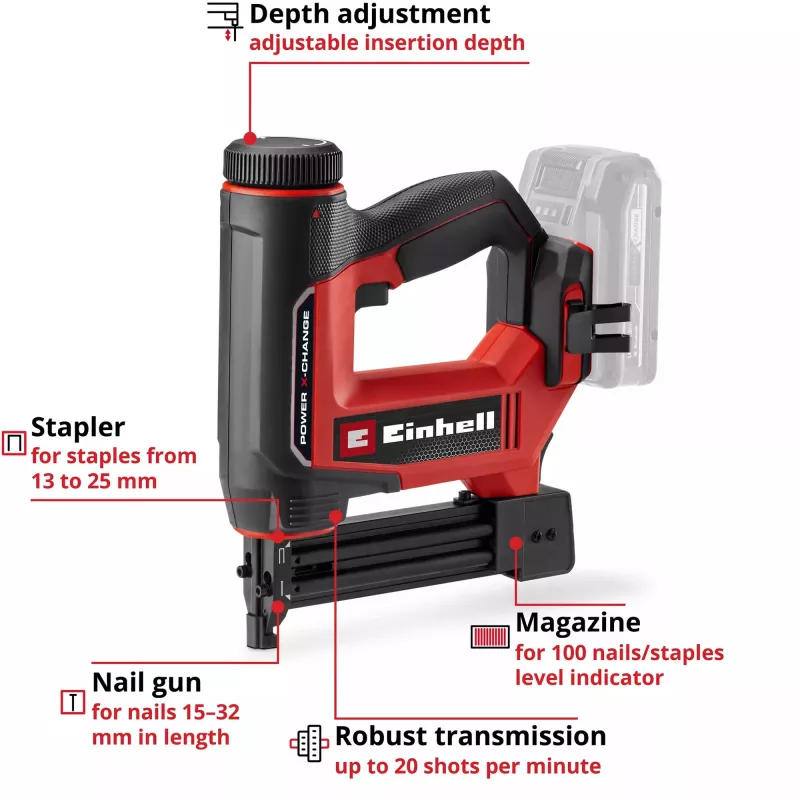 Einhell TE-CN 18/32 Li - Solo akkunaulain 18V Power X-Change (laite ilman akkua)
