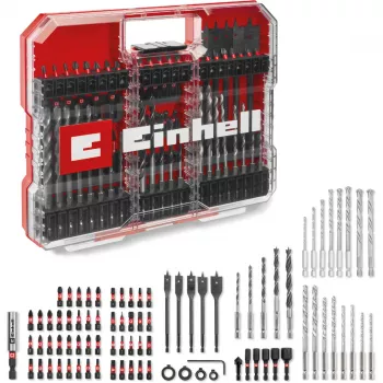 EINHELL XL-CASE isku- ja poranteräsarja, 95-osainen, poranterä- ja ruuvauskärkisarja
