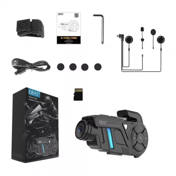 EJEAS K1Pro+ moottoripyörän intercom 1080P-tallentimella - yksittäinen intercom