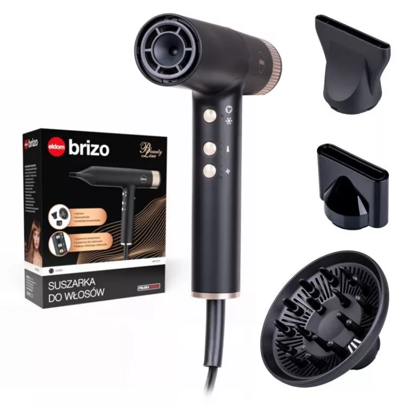 ELDOM HT270 BRIZO hiustenkuivaaja 2000 W Super-Silent, ioninen