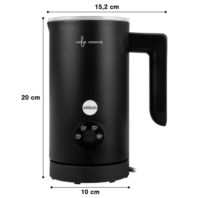 ELDOM SI560C maitovaahdotin musta - 500W automaattinen kuuma- ja kylmävaahdotus, 300 ml lämmitys, ruostumaton teräs