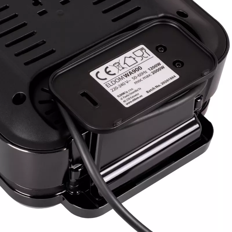 ELDOM WA900 vohvelirauta 1200W musta