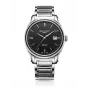 EMILE CHOURIET miesten sveitsiläinen automaattikello 40mm ruostumaton teräs musta kellotaulu nahkaranneke 081128G62586