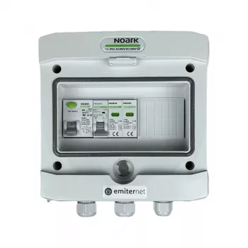 EMITER kytkinlaitteiden yhdistelmä AC hermeettinen IP65 ylijännitesuojalaitteella AC Noark tyyppi 2, 16A 1-vaiheinen, RCD tyyppi A 40A/300mA