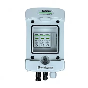 EMITER kytkentäkeskus kytketty DC hermeettinen IP65 EMITTER Noark 1000V tyyppi 2 DC ylijännitesuojalla, 1x PV-string, 1x MPPT