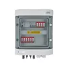 EMITER kytkentäkeskus kytketty DCAC Hermetic IP65 EMITTER DC-ylijännitesuojalla Dehn 1000V Type 2, 2 x PV-string, 2 x MPPT // og. AC Dehn Type 2, 16A 3-vaihe, RCD tyyppi A 40A/300mA