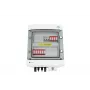 EMITER Switchgear Attached DCAC Hermetic IP65 EMITTER DC-ylijännitesuojalla Dehn 1000V Type 2, 2 x PV-String, 2 x MPPT // og. AC Dehn Type 2, 20A 3-vaiheinen