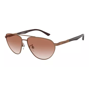 EMPORIO ARMANI EA2125-300413 miesten suorakaiteen muotoiset aurinkolasit - mattamusta kehys, harmaat liukuvärilinssit