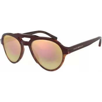 EMPORIO ARMANI EA4128F57494Z miesten suorakaiteen muotoiset aurinkolasit, mattamusta kehys, harmaat linssit, 54/21/140 mm