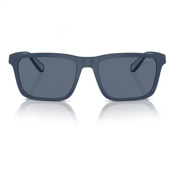 EMPORIO ARMANI EA4219-576380 miesten suorakaiteen muotoiset aurinkolasit - mattamusta kehys, harmaat linssit, 57 mm