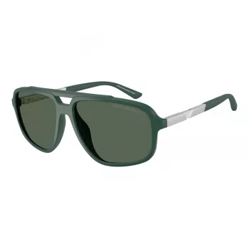 EMPORIO ARMANI EA4236U619071 miesten aurinkolasit - mattamusta, pilot-henkinen neliömäinen kehys, tummanharmaat linssit, 59 mm
