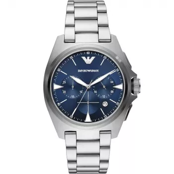 Emporio Armani Luigi miesten kvartsikello AR11411 41 mm musta kellotaulu nahkaranneke