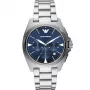 Emporio Armani Luigi miesten kvartsikello AR11411 41 mm musta kellotaulu nahkaranneke