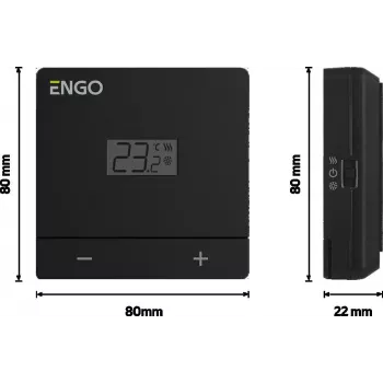ENGO Controls EASY-230B langaton päiväohjelmoitava huonetermostaatti