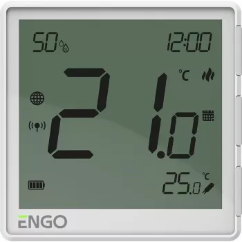 ENGO Controls EONE-BATW valkoinen ZigBee langaton huonetermostaatti