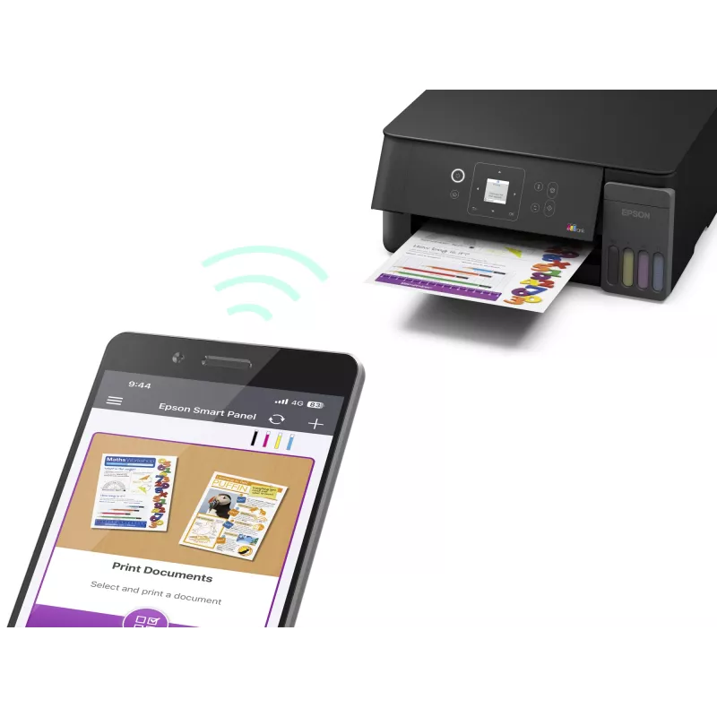Epson EcoTank L3360 mustesuihkuvärimonitoimintatulostin (A4, Wi-Fi, musta)