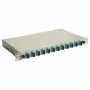 Equip 12-portin kuitujatkosrasia, SC Duplex, OM3, 1U rack-asennus, asennettu, harmaa