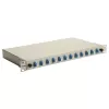 Equip 12-portin LC Duplex OS2 kuitujatkosrasia, 1U rack-asennus, harmaa