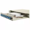 Equip 12-portin LC Duplex OS2 kuitujatkosrasia, 1U rack-asennus, harmaa