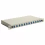 Equip 12-portin LC Duplex OS2 kuitujatkosrasia, 1U rack-asennus, harmaa