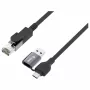EQUIP 133101 USB-C & USB-A - RJ45 gigabit ethernet -sovitin, musta