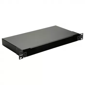 Equip 19 tuuman 1U kuitu-space-box ilman paneelia, teräs musta