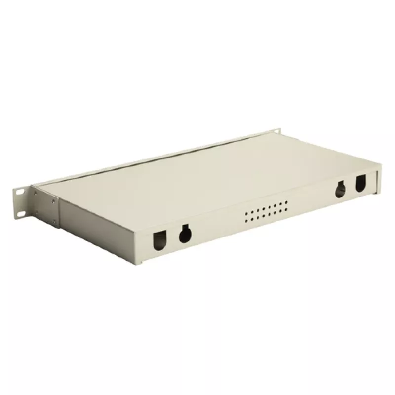 EQUIP 19 tuuman kuitu-Space-Box-kotelo, 1U, teräs, vihreä, ilman paneelia