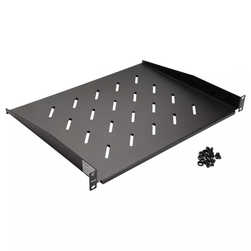 Equip 19 tuuman kiinteä rack-hylly 1U 350 mm musta palvelinkaappeihin