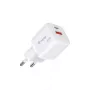 Equip 2-porttinen USB-C PD3.0/USB-A GaN-seinälaturi 20W, valkoinen, 25 kpl:n pakkaus