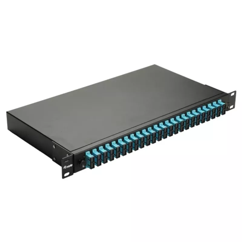 Equip 24-porttinen kuituhitsauskotelo, SC Duplex, OM3, 1U, asennettu, musta