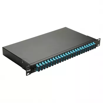 Equip 24-porttinen kuituhitsauskotelo, SC Duplex, OM3, 1U, asennettu, musta