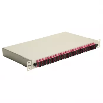 Equip 24-portin SC Duplex OM4 kuitujatkosrasia 1U rack-asennus, asennettu, harmaa