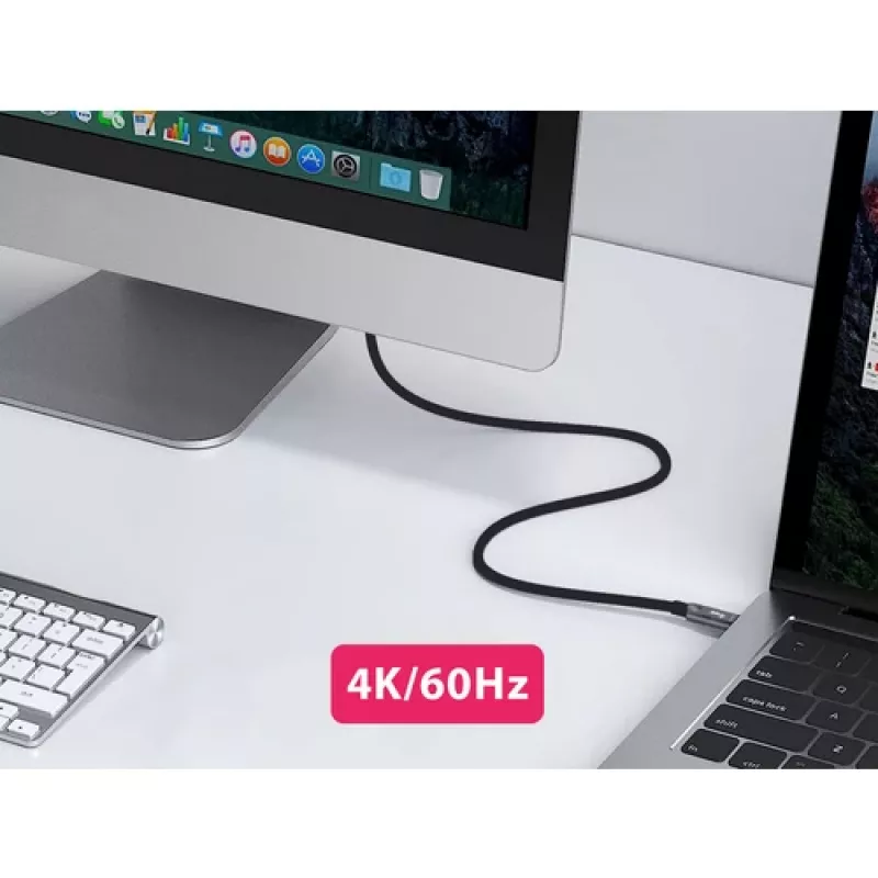 EQUIP 578203 USB-C - USB-C aktiivinen optinen kaapeli 7,5 m 4K@60Hz 10Gbit/s PD 60 W musta