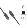 EQUIP 578203 USB-C - USB-C aktiivinen optinen kaapeli 7,5 m 4K@60Hz 10Gbit/s PD 60 W musta