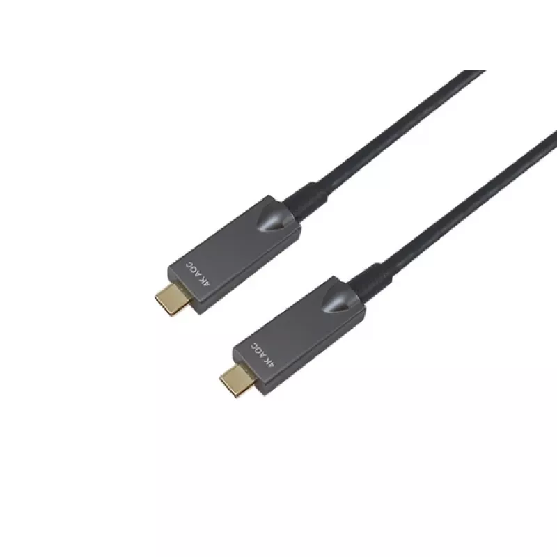 EQUIP 578203 USB-C - USB-C aktiivinen optinen kaapeli 7,5 m 4K@60Hz 10Gbit/s PD 60 W musta