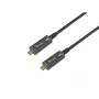 EQUIP 578203 USB-C - USB-C aktiivinen optinen kaapeli 7,5 m 4K@60Hz 10Gbit/s PD 60 W musta