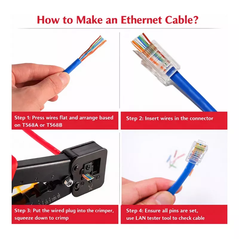 Equip Cat.6A RJ45 suojattu työkaluton kenttäasennettava liitin (100 kpl:n pakkaus)