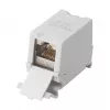 Equip Cat6A suojattu Keystone-liitin 1xRJ45 DIN-kisko harmaa