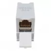 Equip Cat6A suojattu Keystone-liitin 1xRJ45 DIN-kisko harmaa