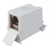 Equip Cat6A suojattu Keystone-liitin 1xRJ45 DIN-kisko harmaa