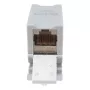 Equip Cat6A suojattu Keystone-liitin 1xRJ45 DIN-kisko harmaa