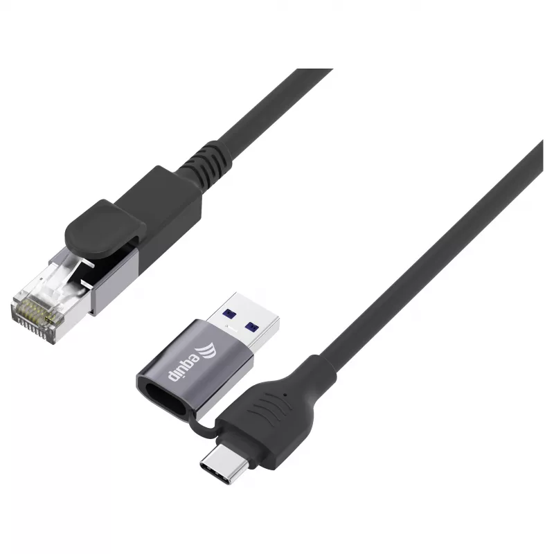 Equip GigaBit USB-C+A - RJ45-adapteri, musta