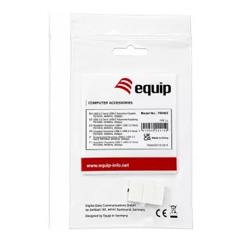 Equip Keystone Coupler USB 3.2 Gen 2 USB-C naaras-naaras, valkoinen