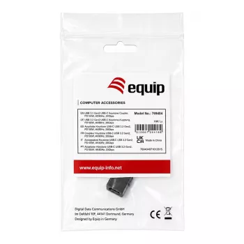 Equip USB-C Keystone -liitin, USB 3.2 Gen 2, USB-C naaras-naaras, musta